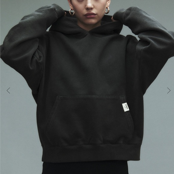 GLOWNY G CLASSIC WASHED BOXY HOODIE (CHARCOAL) - Picture 3 of 9